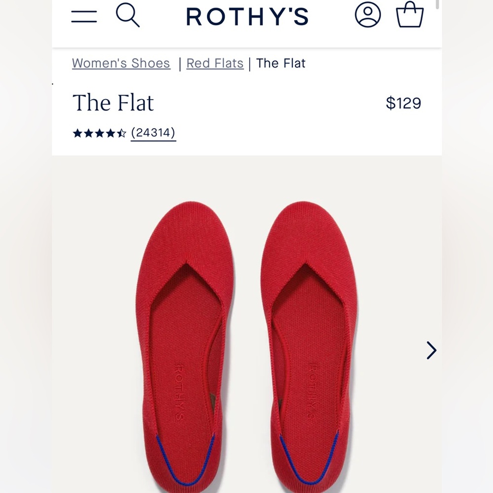 Rothy’s Scooter Red The Flat